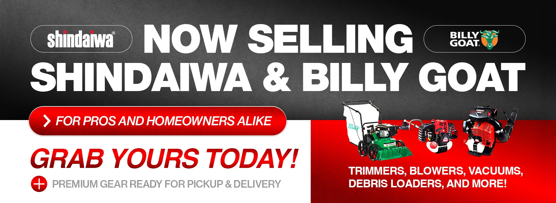 Shindaiwa and Billy Goat Banner